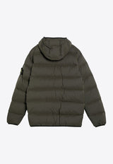 Stone Island Logo Patch Zipped Down Jacket Green 811543128/P_STONE-V0059