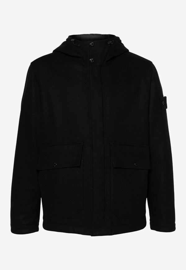 Stone Island Logo Patch Gabardine Jacket Black 8115454F4BLACK