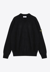 Stone Island Logo Patch Crewneck Sweater Black 8115506A2/P_STONE-V0029