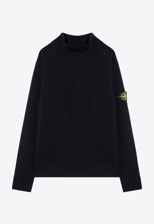 Stone Island Logo Patch High-Neck Sweater Navy 8115530A1/P_STONE-V0020