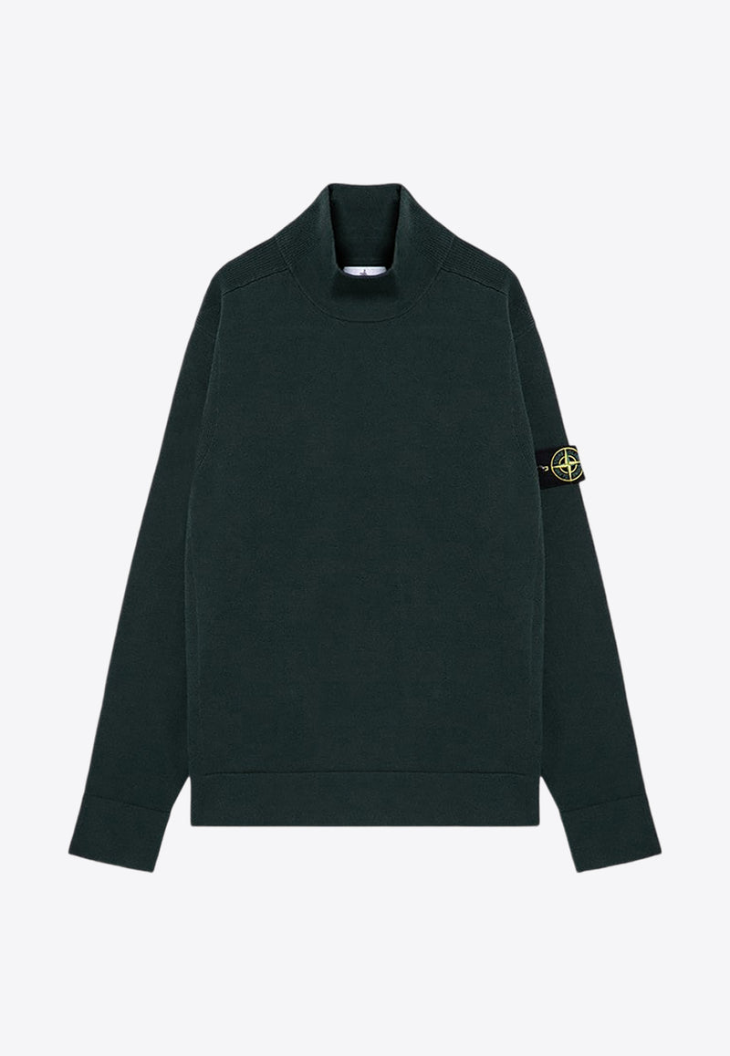 Stone Island Logo Patch High-Neck Sweater Green 8115530A1/P_STONE-V0059