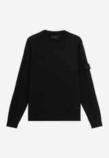 Stone Island Ghost Crewneck Wool Sweater Black 8115566FCBLACK