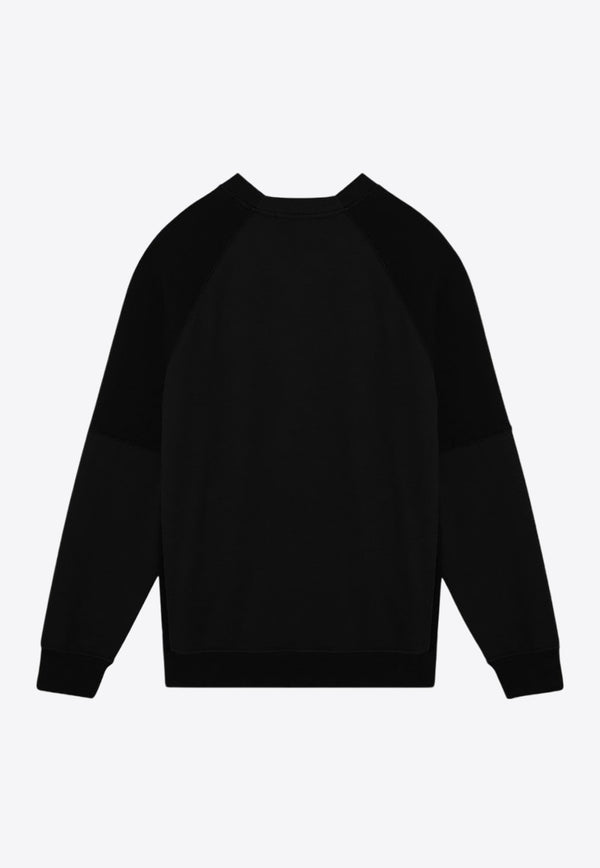 Stone Island Compass Patch Crewneck Sweatshirt Black 811560252/P_STONE-V0029