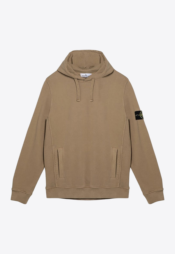 Stone Island Logo Patch Hooded Sweatshirt Brown 811560820/P_STONE-V0094