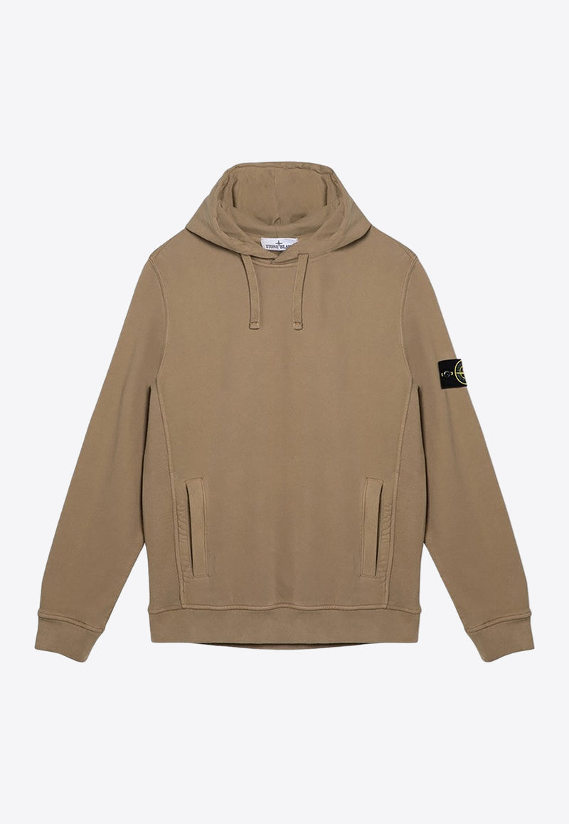 Stone Island Logo Patch Hooded Sweatshirt Brown 811560820/P_STONE-V0094