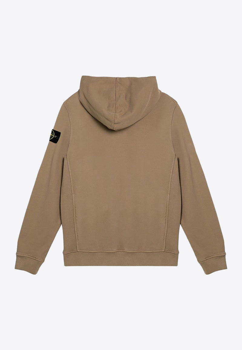 Stone Island Logo Patch Hooded Sweatshirt Brown 811560820/P_STONE-V0094