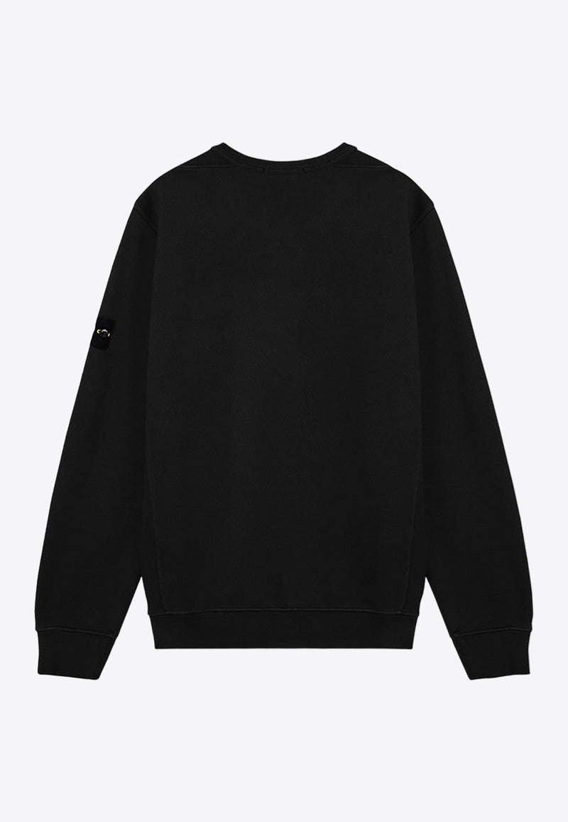 Stone Island Logo Patch Crewneck Sweatshirt Black 811562420/P_STONE-V0029