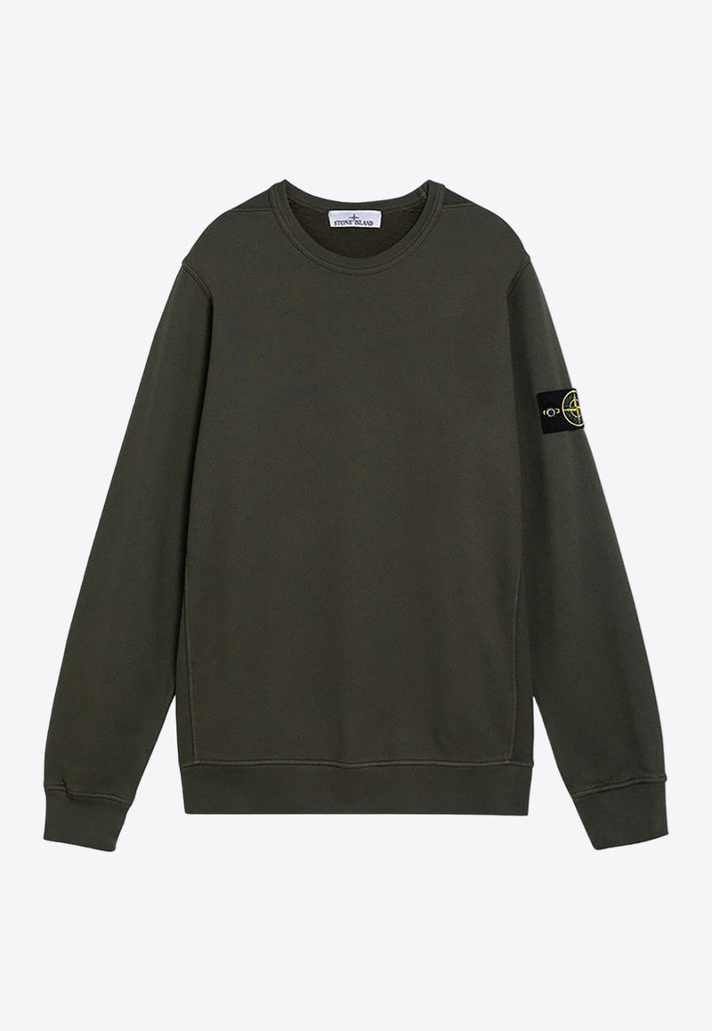 Stone Island Logo Patch Crewneck Sweatshirt Green 811562420/P_STONE-V0059