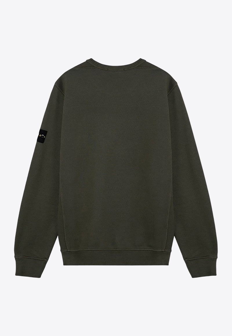 Stone Island Logo Patch Crewneck Sweatshirt Green 811562420/P_STONE-V0059