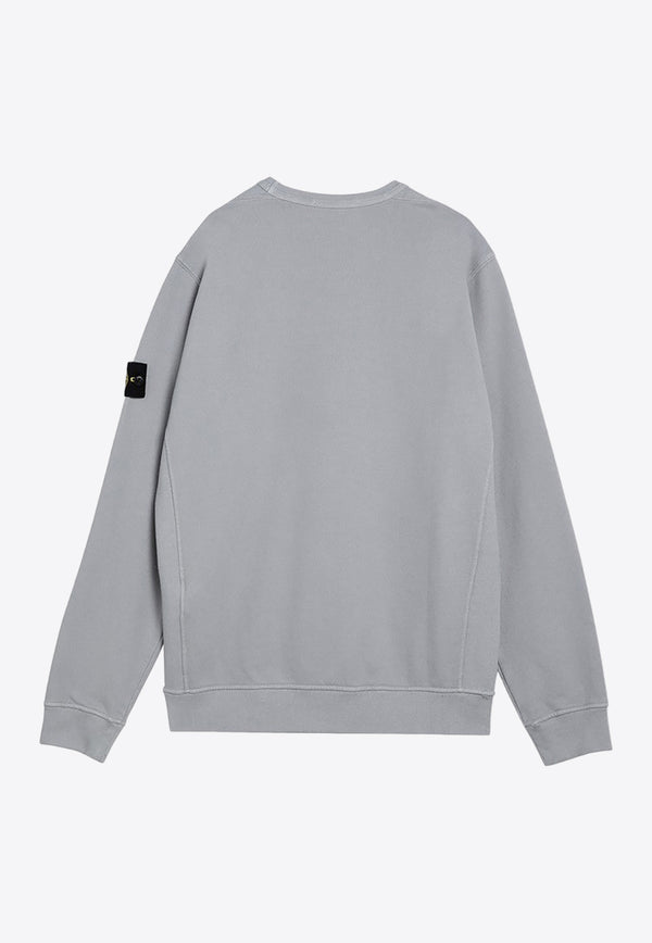 Stone Island Logo Patch Crewneck Sweatshirt Gray 811562420/P_STONE-V0060