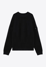 Stone Island Compass Patch Crewneck Sweatshirt Black 8115629F7/P_STONE-V0029