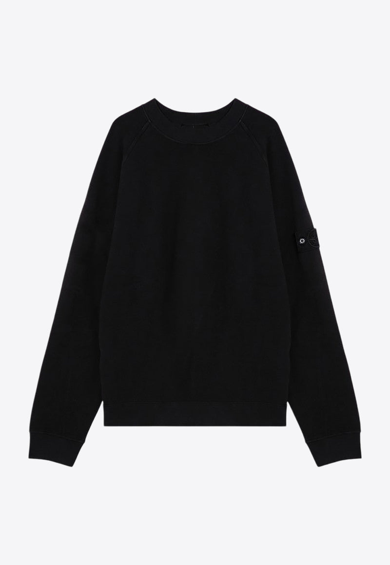 Stone Island Compass Patch Crewneck Sweatshirt Black 8115629F7/P_STONE-V0029