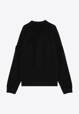 Stone Island Compass Patch Crewneck Sweatshirt Black 8115629F7/P_STONE-V0029