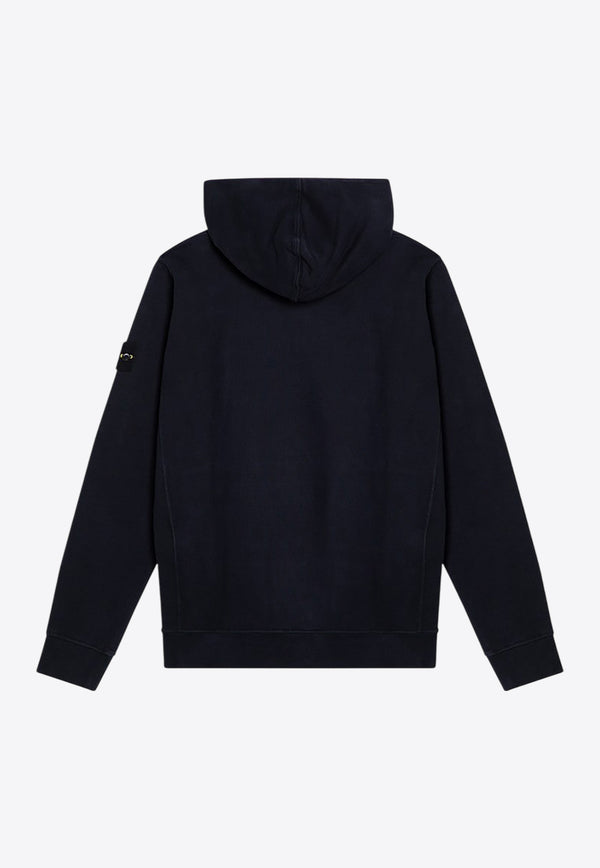 Stone Island Logo Patch Zip-Up Hooded Sweatshirt Navy 811563520/P_STONE-V0020