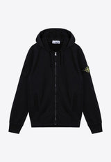 Stone Island Logo Patch Zip-Up Sweatshirt Black 811563520/P_STONE-V0029