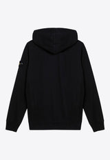 Stone Island Logo Patch Zip-Up Sweatshirt Black 811563520/P_STONE-V0029