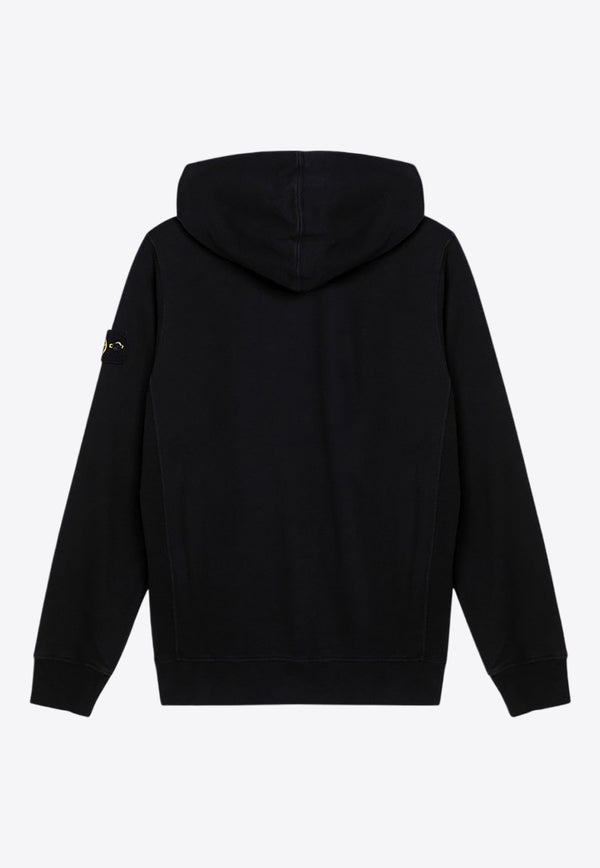 Stone Island Logo Patch Zip-Up Sweatshirt Black 811563520/P_STONE-V0029