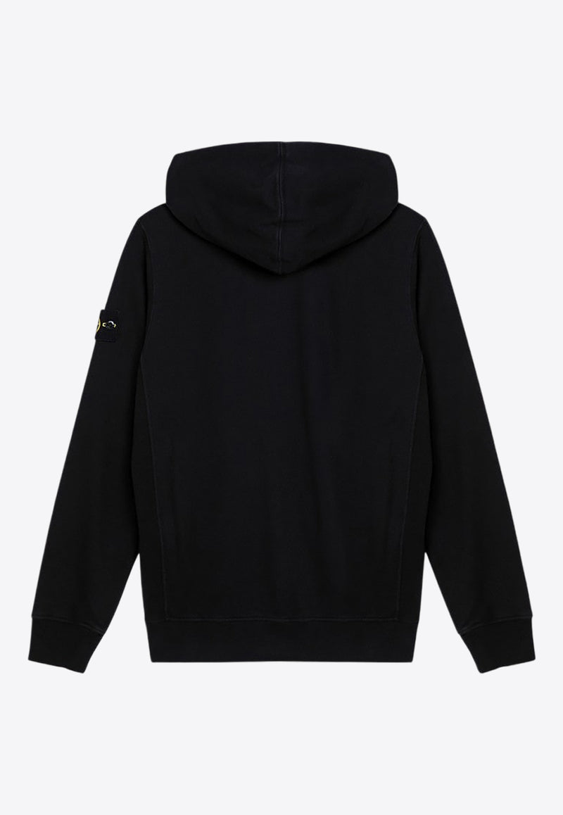 Stone Island Logo Patch Zip-Up Sweatshirt Black 811563520/P_STONE-V0029