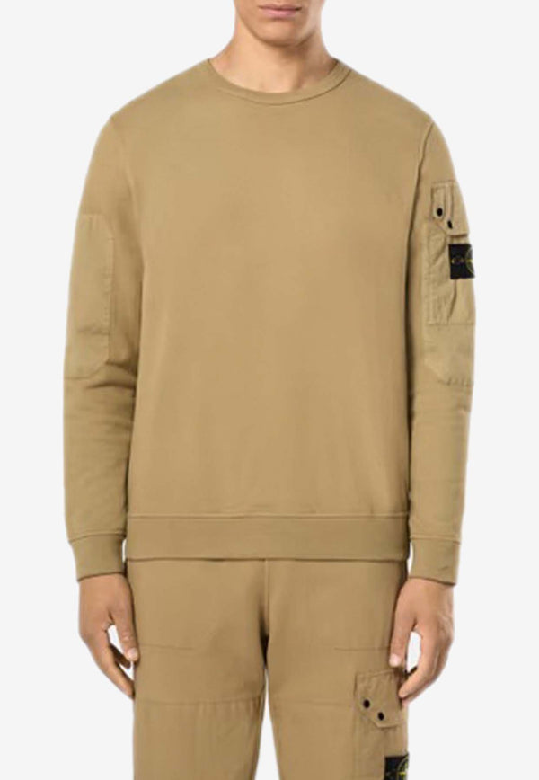 Stone Island Compass Logo Patch Sweatshirt Beige 8115639 20BEIGE