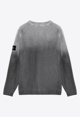 Stone Island Logo Patch Faded Sweatshirt Gray 8115657T3/P_STONE-V0062