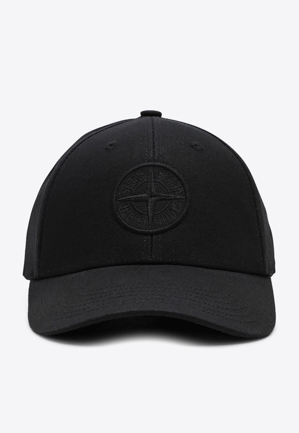 Stone Island Logo Embroidered Baseball Cap Black 811599661/P_STONE-A0029