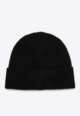 Stone Island Logo Patch Wool Beanie Black 8115N10B5/P_STONE-A0029