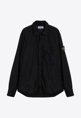 Stone Island Logo Patch Nylon Overshirt Black 8115Q0123/P_STONE-V0029