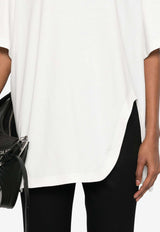 The Attico Asymmetrical Crewneck T-shirt White 250WCT00350_001