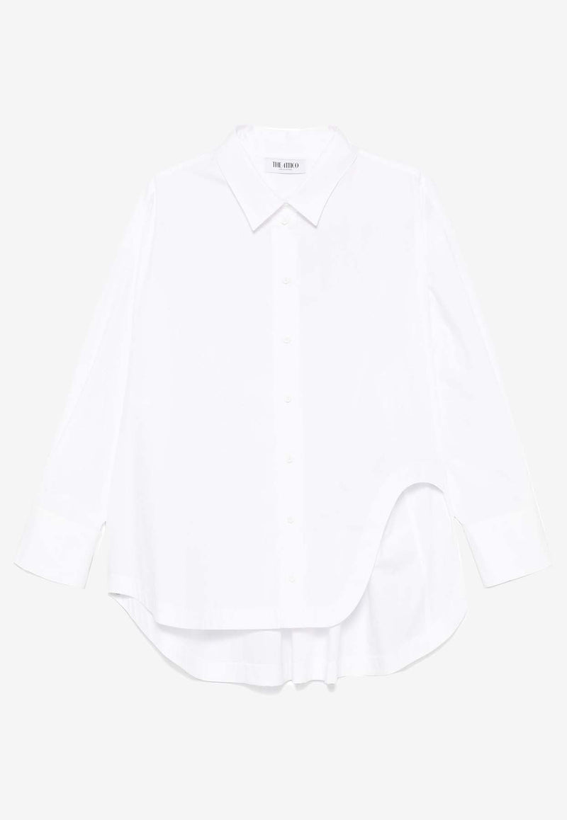 The Attico Diana Asymmetrical Shirt White 250WCH00004_001