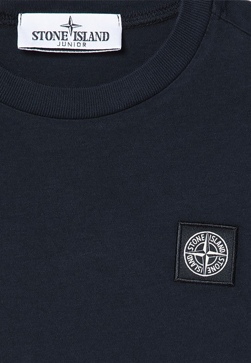 Stone Island Junior Boys Logo Patch T-shirt Navy 8116201-B47/P_STONE-V0020