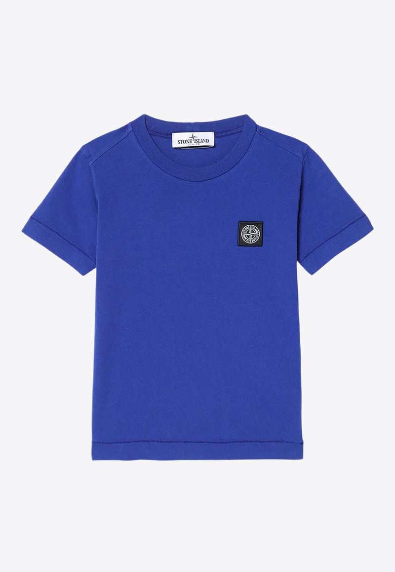 Stone Island Junior Boys Logo Patch T-shirt Blue 8116201-B47/P_STONE-V0022