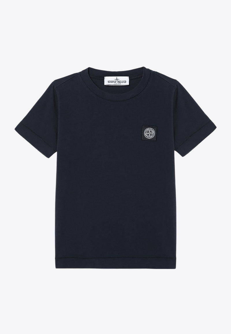 Stone Island Junior Boys Logo Patch T-shirt Navy 8116201-C47/P_STONE-V0020