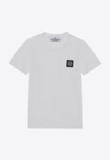 Stone Island Junior Boys Logo Patch T-shirt White 8116201-D47/P_STONE-V0001