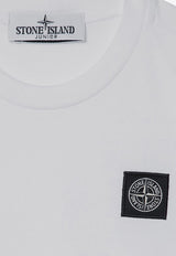 Stone Island Junior Boys Logo Patch T-shirt White 8116201-D47/P_STONE-V0001