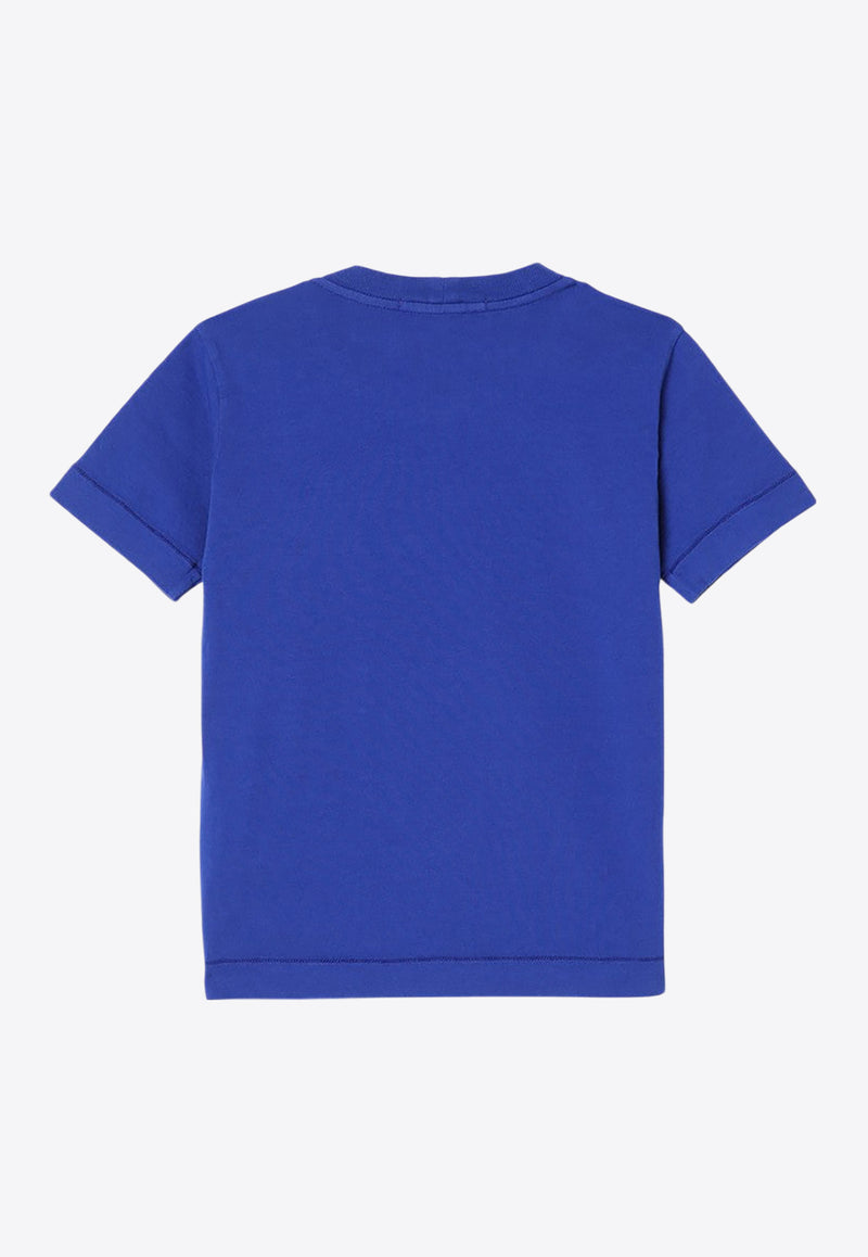 Stone Island Junior Boys Logo Patch T-shirt Blue 8116201-D47/P_STONE-V0022