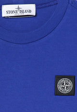 Stone Island Junior Boys Logo Patch T-shirt Blue 8116201-D47/P_STONE-V0022