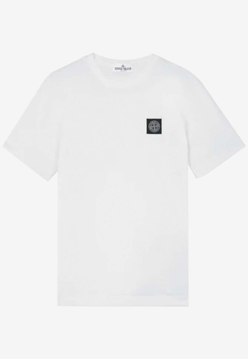 Stone Island Junior Boys Logo Patch T-shirt White 811620147WHITE