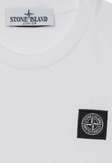 Stone Island Junior Boys Logo Patch T-shirt White 811620147/P_STONE-V0001