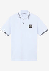 Stone Island Junior Boys Logo Patch Polo T-shirt White 811621348WHITE