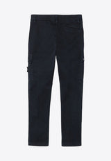 Stone Island Junior Boys Compass Patch Cargo Pants Navy 811630115/P_STONE-V0120