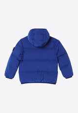 Stone Island Junior Boys Logo Patch Down Jacket Blue 8116403-B28/P_STONE-V0022