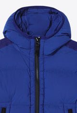 Stone Island Junior Boys Logo Patch Down Jacket Blue 8116403-C28/P_STONE-V0022