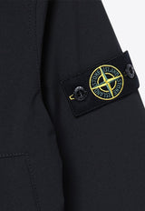 Stone Island Junior Boys Compass Patch Windbreaker Jacket Black 8116405-C27/P_STONE-V0029