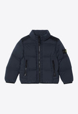 Stone Island Junior Boys Zip-Up Down Jacket Blue 8116407-B28/P_STONE-V0020