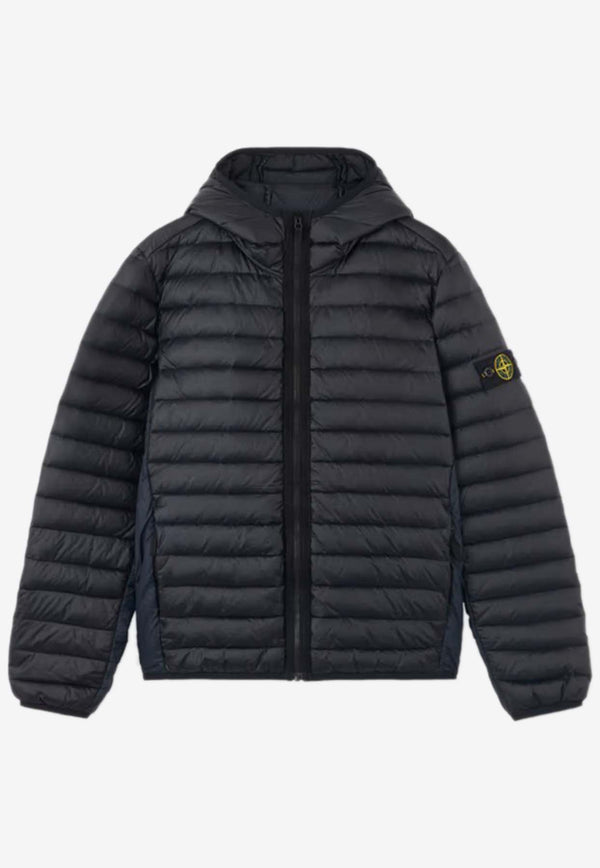 Stone Island Junior Boys Logo Patch Down Jacket Navy 811641124NAVY