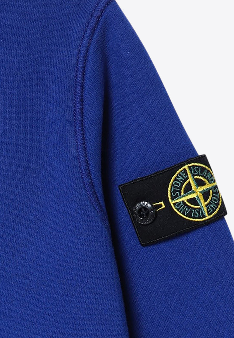 Stone Island Junior Boys Compass Patch Sweatshirt Blue 8116613-C20/P_STONE-V0022