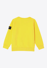 Stone Island Junior Boys Compass Patch Sweatshirt Yellow 8116613-C20/P_STONE-V0030