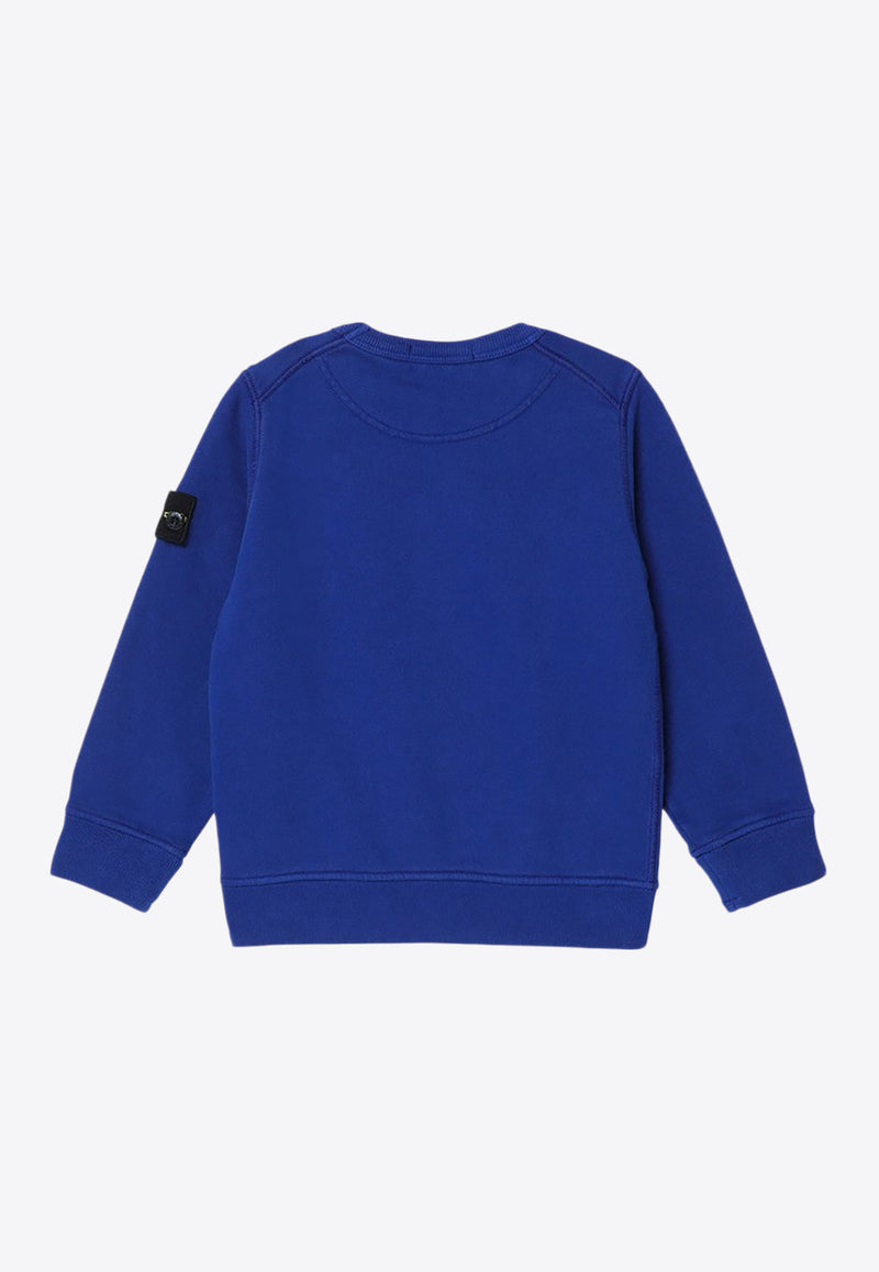 Stone Island Junior Boys Compass Patch Sweatshirt Blue 811661320/P_STONE-V0022