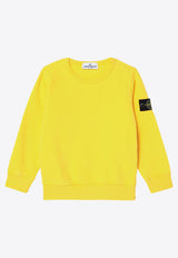 Stone Island Junior Boys Compass Patch Sweatshirt Yellow 811661320/P_STONE-V0030