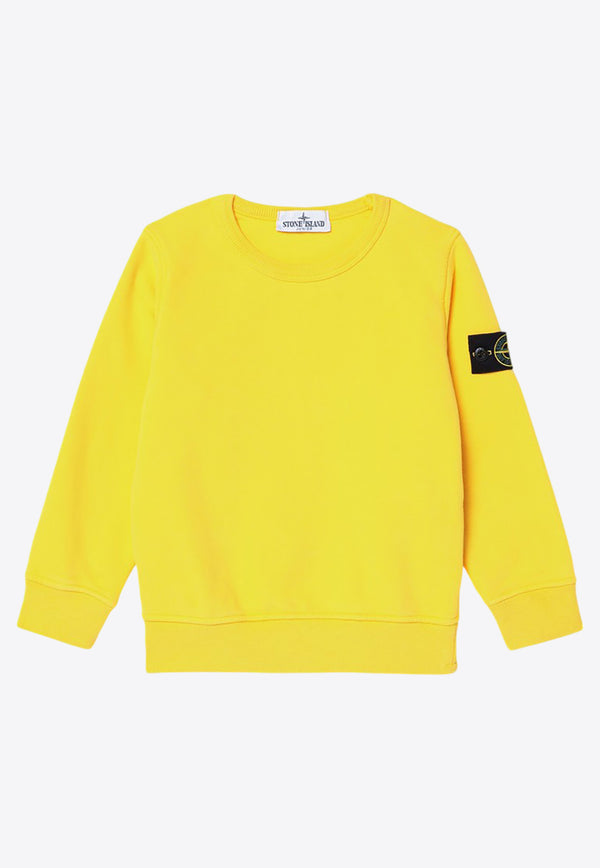 Stone Island Junior Boys Compass Patch Sweatshirt Yellow 811661320/P_STONE-V0030